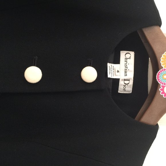 Christian Dior Classic, Black 100% Wool Blazer - Picture 12 of 13